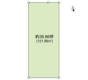 Compartment figure. Land price 15.8 million yen, Land area 121.88 sq m