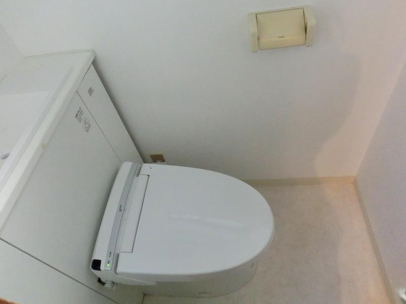Toilet. Toilet is with a bidet. 