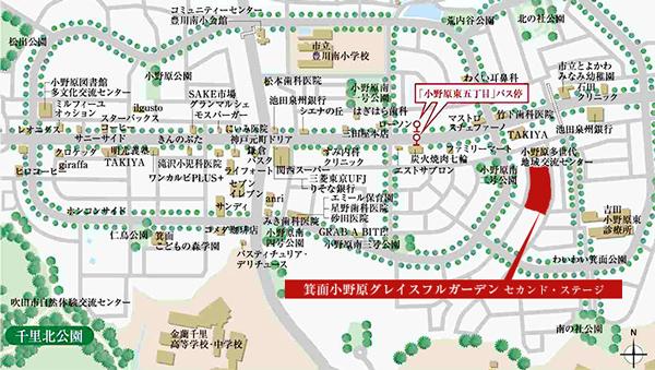 Local guide map.  ※ Near the guide map