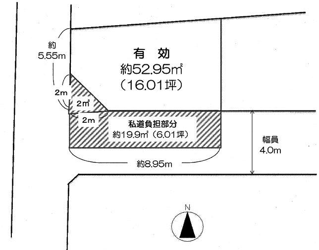 Compartment figure. Land price 12.7 million yen, Land area 72.85 sq m size because of the local tape survey, There is an error.