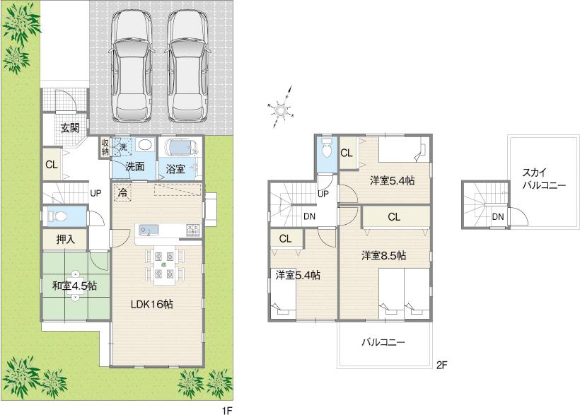 Building plan example (floor plan). Mori children Garden of Misuzu (nursery ・ 1000m to kindergarten)