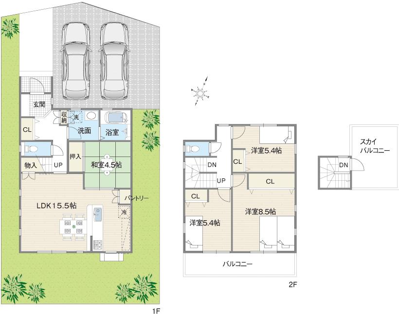 Building plan example (floor plan). Building plan example (No. 4 place) 4LDK, Land price 10,310,000 yen, Land area 159.52 sq m , Building price 17,090,000 yen, Building area 100 sq m
