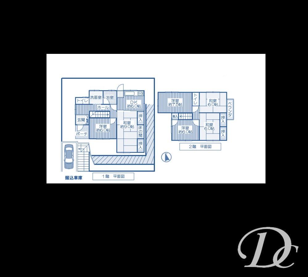 Floor plan. 16.8 million yen, 6DK, Land area 166.89 sq m , Building area 110.89 sq m