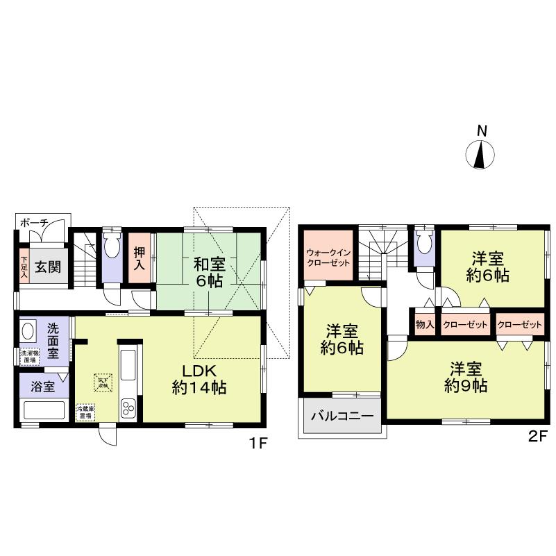 Floor plan. 31.5 million yen, 4LDK, Land area 100.85 sq m , Building area 98.82 sq m