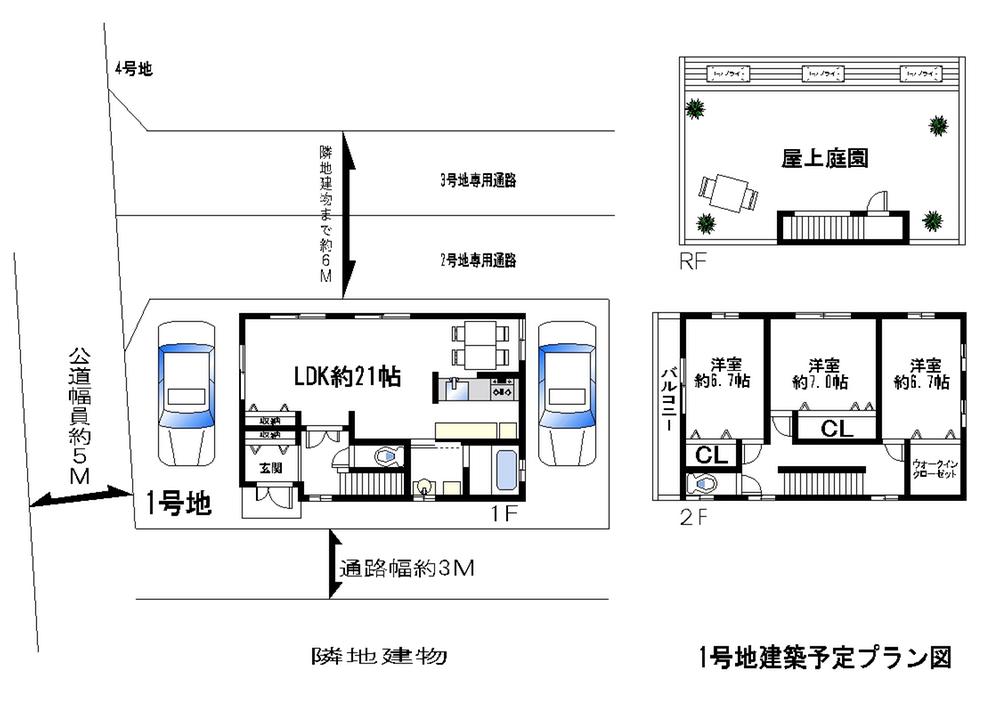 Floor plan. 39,800,000 yen, 3LDK, Land area 104.91 sq m , Lighting can be obtained than building area 108.13 sq m four directions, Adjacent land between, we had approximately 3M more.