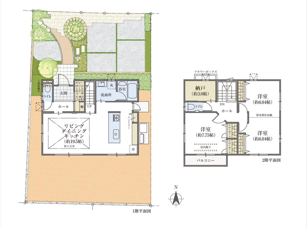 Floor plan. (43-5 No. land), Price 36,834,000 yen, 2LDK+S, Land area 171.12 sq m , Building area 103.09 sq m