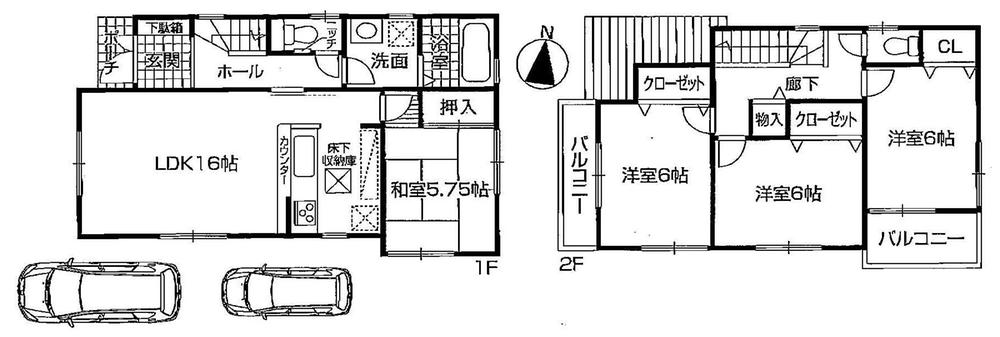 Floor plan. 28.8 million yen, 4LDK, Land area 108.17 sq m , Building area 95.17 sq m