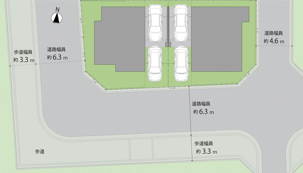 The entire compartment Figure.  ■ 3-way rarity of the corner lot on the south side of the road open. The long-awaited south-facing corner lot is limited two-compartment in one corner of the mansion district.