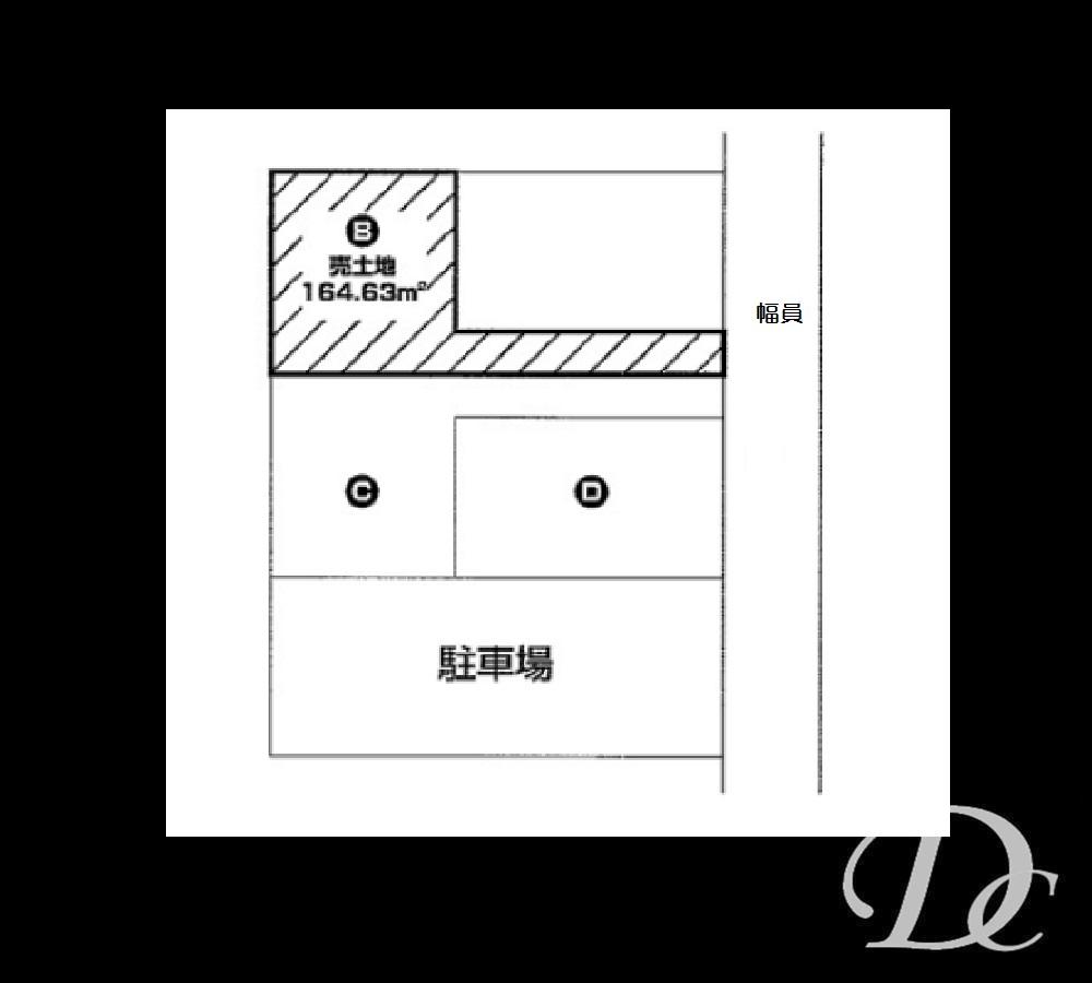 Compartment figure. Land price 26,950,000 yen, Land area 164.63 sq m
