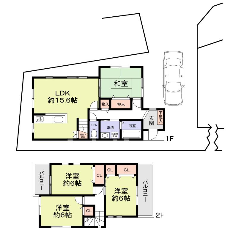 Floor plan. 30,900,000 yen, 4LDK, Land area 141.03 sq m , Building area 93.96 sq m