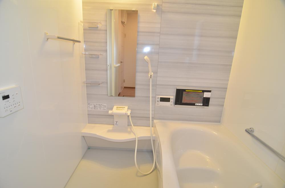 Model house photo. Example of construction (bathroom)