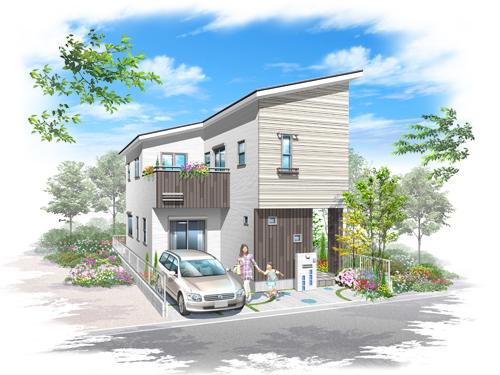 Rendering (appearance). (No. 11 locations) model house Rendering