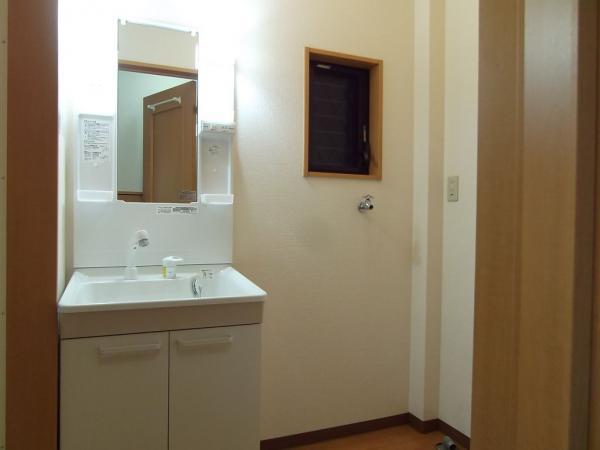 Wash basin, toilet. Bathroom vanity