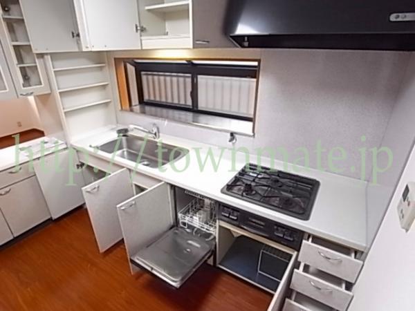 Kitchen. System kitchen with a dishwasher