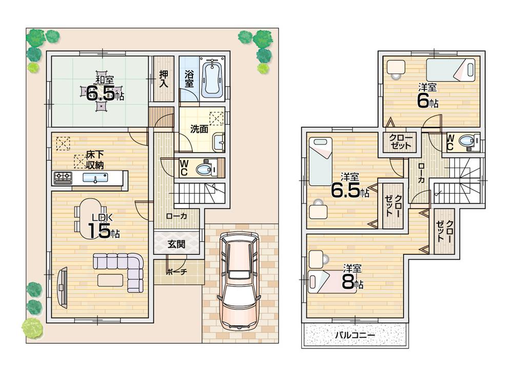Floor plan. (No. 2 locations), Price 28.8 million yen, 4LDK, Land area 120.01 sq m , Building area 95.58 sq m