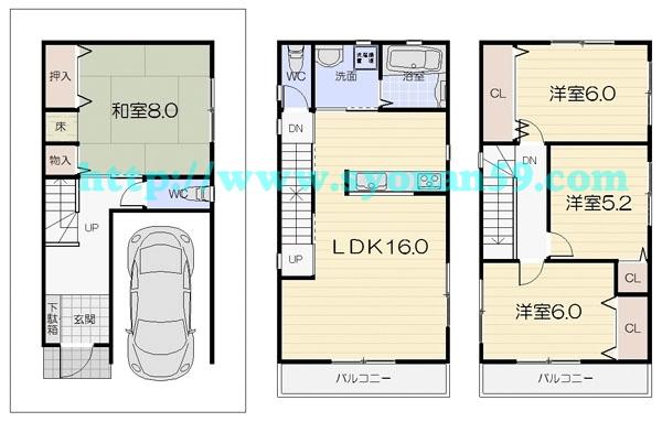 Floor plan. 24,800,000 yen, 4LDK, Land area 73.87 sq m , Building area 117.16 sq m floor plan