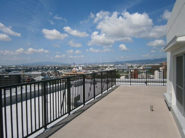 Balcony. Spacious roof balcony on the south side is an amazing