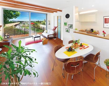 Living. Spread the space of rest from the south-facing window overlooking the garden space. Because it is a south-facing terraced location living room private has also been firmly secured.