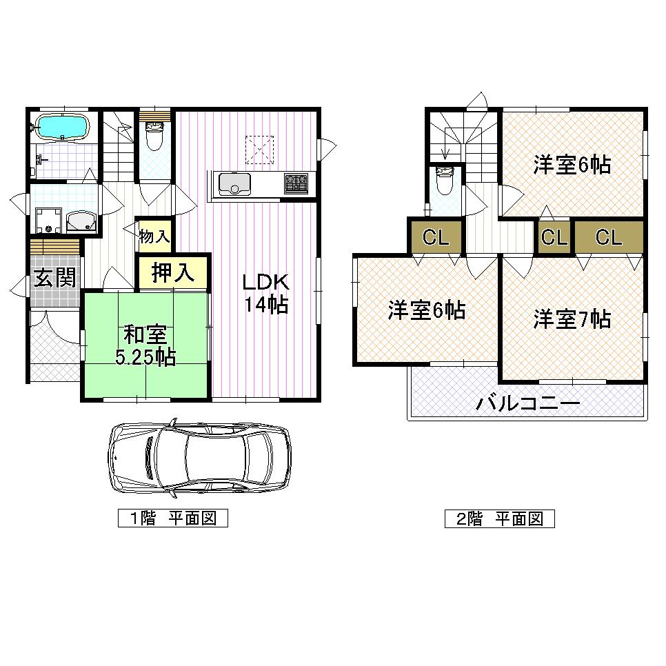 Floor plan. (C No. land), Price 23.8 million yen, 4LDK, Land area 89.91 sq m , Building area 91.7 sq m