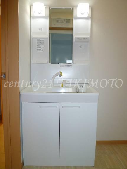 Wash basin, toilet. Convenient Shampoo dresser!