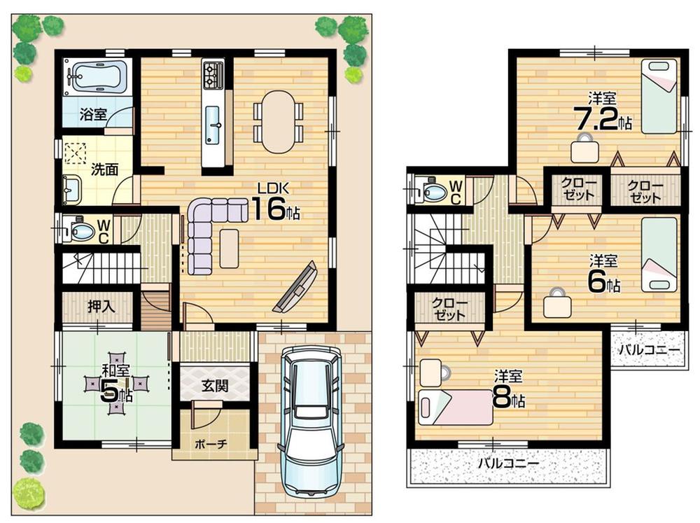 Floor plan. 24,800,000 yen, 4LDK, Land area 102.82 sq m , Building area 95.17 sq m