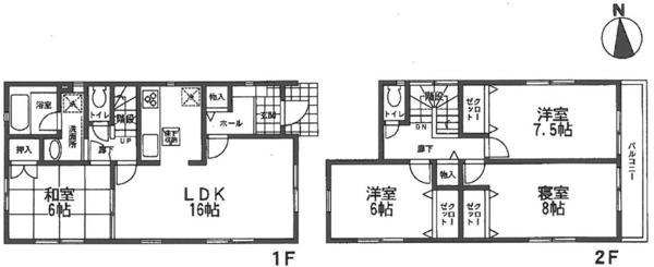 Floor plan. 30,800,000 yen, 4LDK, Land area 120.01 sq m , Building area 100.44 sq m
