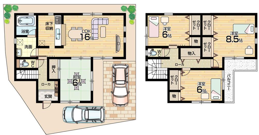Floor plan. 30,800,000 yen, 4LDK, Land area 120.01 sq m , Building area 100.44 sq m