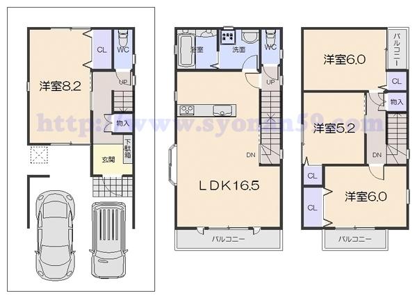 Floor plan. 23.8 million yen, 4LDK, Land area 68.45 sq m , Building area 107.53 sq m floor plan