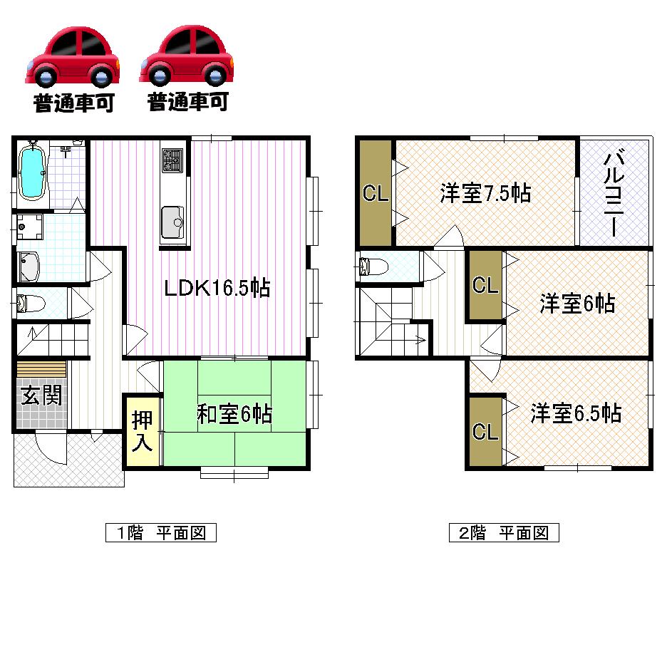 Floor plan. (No. 1 point), Price 23.8 million yen, 4LDK, Land area 144.37 sq m , Building area 104.33 sq m