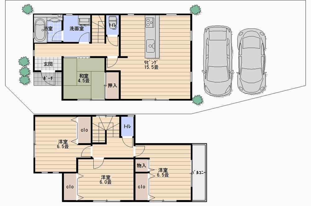Floor plan. (No. 1 point), Price 23 million yen, 4LDK, Land area 117.39 sq m , Building area 93.15 sq m