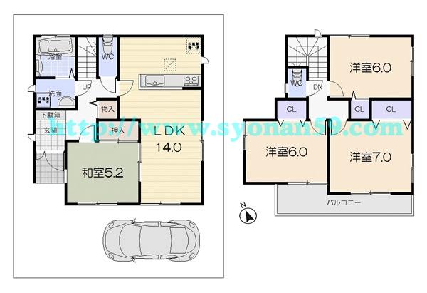 Floor plan. 23.8 million yen, 4LDK, Land area 89.91 sq m , Building area 91.7 sq m floor plan