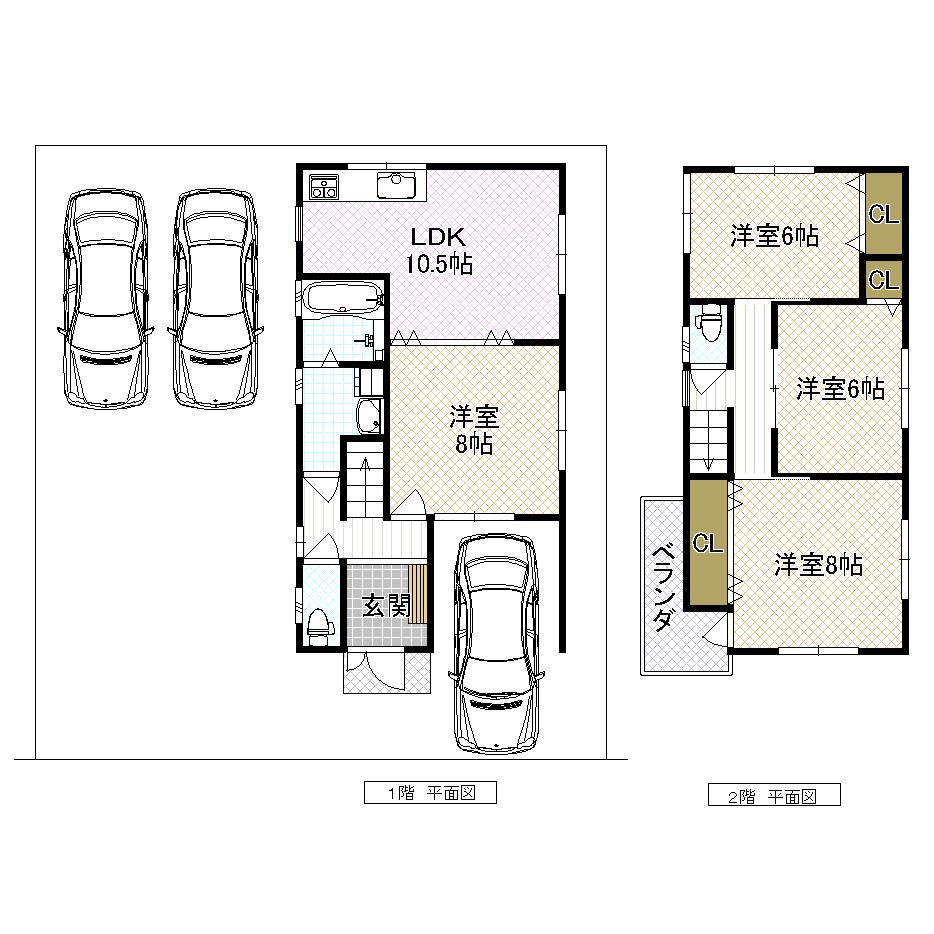 Floor plan. 32.7 million yen, 4LDK, Land area 201.5 sq m , Building area 96.27 sq m