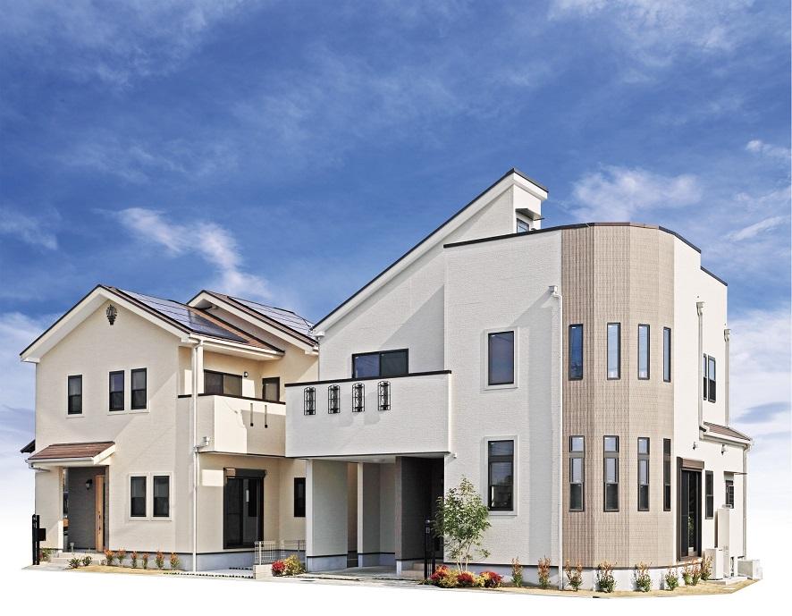 Local appearance photo. Model house B-20 No. land ・ B-21 No. land appearance photo (H25.3_Tsukisatsuei. It is subjected to some CG processing. )