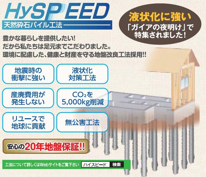 Construction ・ Construction method ・ specification. It is a new ground improvement pile foundation construction method using natural crushed stone. Since support the building in the whole complex to face with crushed stone pile and local board, Of course, strong in earthquake, Also suppresses liquefaction. Since we are using a natural crushed stone, Pollution-free method friendly to Earth. Ground guarantee is also a 20-year warranty.