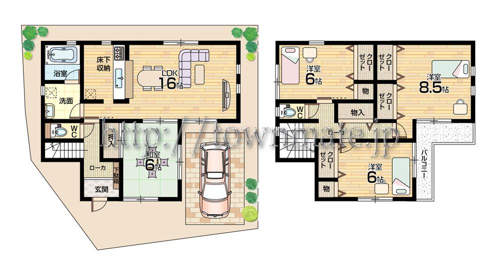 Floor plan. (4 Building), Price 30,800,000 yen, 4LDK, Land area 120.01 sq m , Building area 103.68 sq m