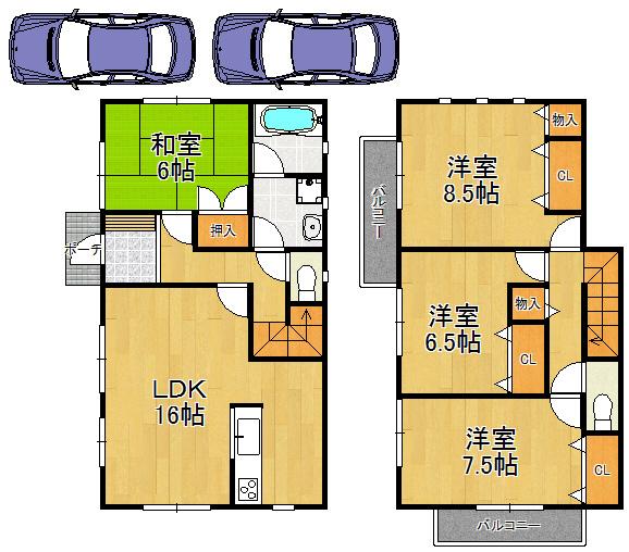 Floor plan. 28.8 million yen, 4LDK, Land area 120 sq m , Building area 103.68 sq m barrier-free of human-friendly home