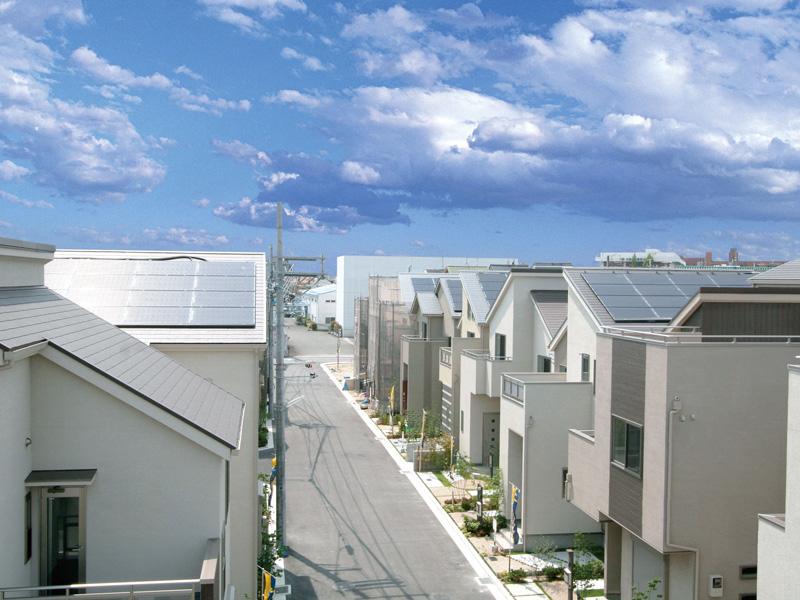 Local appearance photo.  [Solar power Street District] Utility costs are deals!  Eco-friendly house the solar panels as standard equipment.