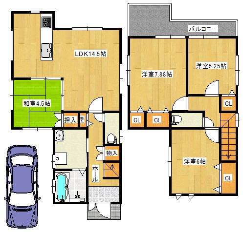 Floor plan. 32,800,000 yen, 4LDK, Land area 87.42 sq m , Building area 92.12 sq m ◆ Floor plan
