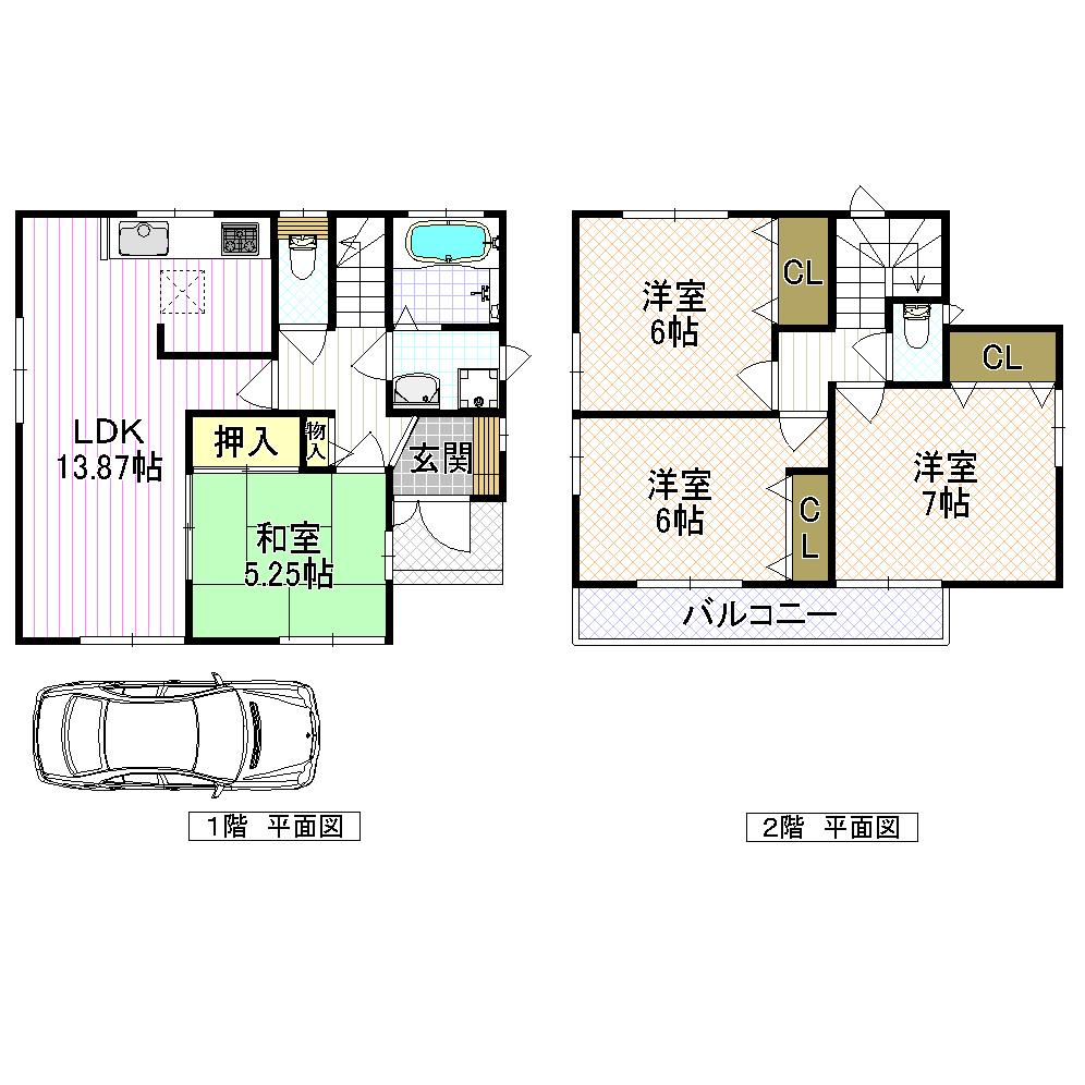 Floor plan. (D No. land), Price 23.8 million yen, 4LDK, Land area 89.91 sq m , Building area 91.09 sq m