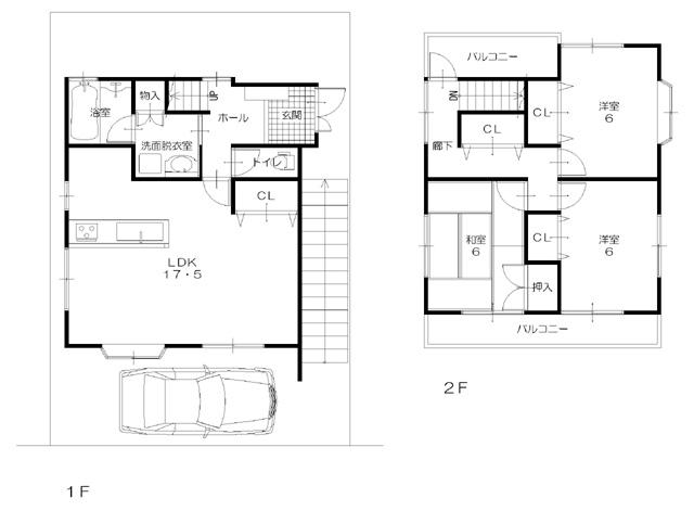 Floor plan. 17.8 million yen, 3LDK, Land area 107.3 sq m , Building area 87.84 sq m