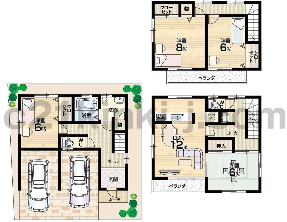 Floor plan. 24,800,000 yen, 4LDK, Land area 74.17 sq m , Building area 123.24 sq m floor plan