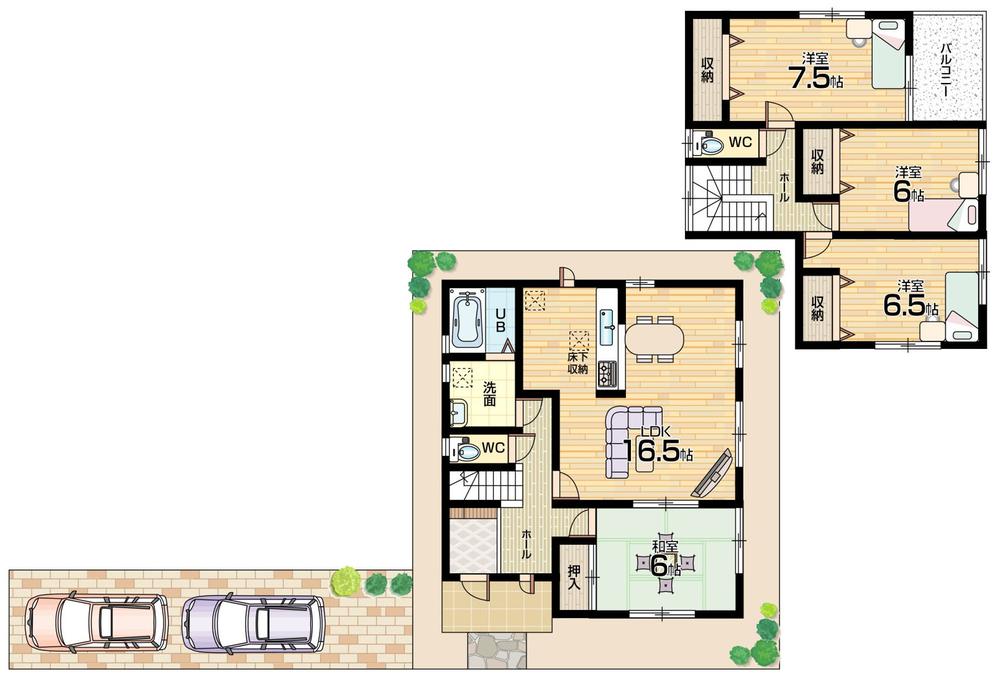 Floor plan. 23.8 million yen, 4LDK, Land area 144.37 sq m , Building area 104.33 sq m