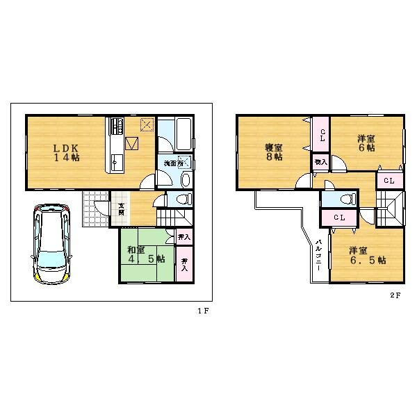 Floor plan. (7 Building), Price 21,800,000 yen, 4LDK, Land area 100.5 sq m , Building area 91.93 sq m