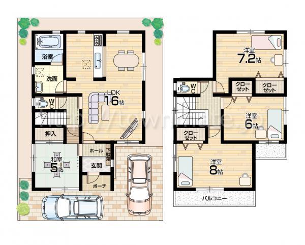 Floor plan. 25,800,000 yen, 4LDK, Land area 101.68 sq m , Building area 95.17 sq m land area 101.68 square meters building area  95.17 square meters