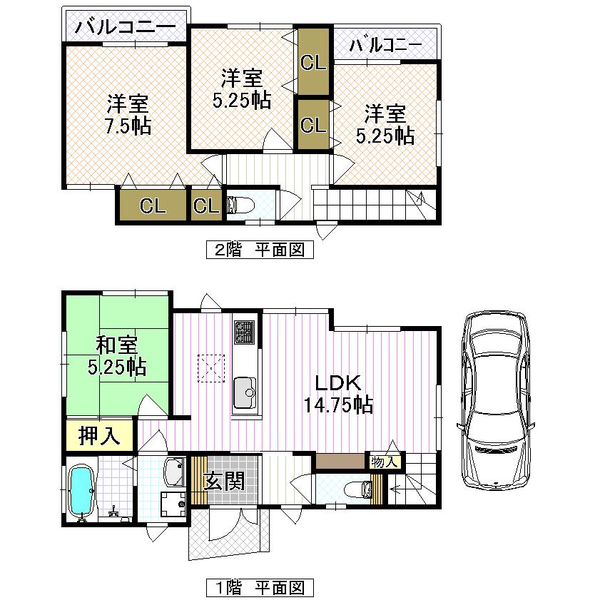 Floor plan. (M No. land), Price 23.8 million yen, 4LDK, Land area 90.32 sq m , Building area 91.91 sq m