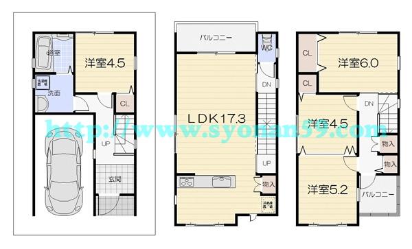 Floor plan. 26,800,000 yen, 4LDK, Land area 59.46 sq m , Building area 105.04 sq m floor plan