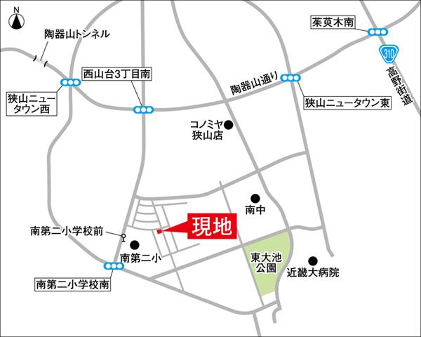 Local guide map.  ※ Near the guide map