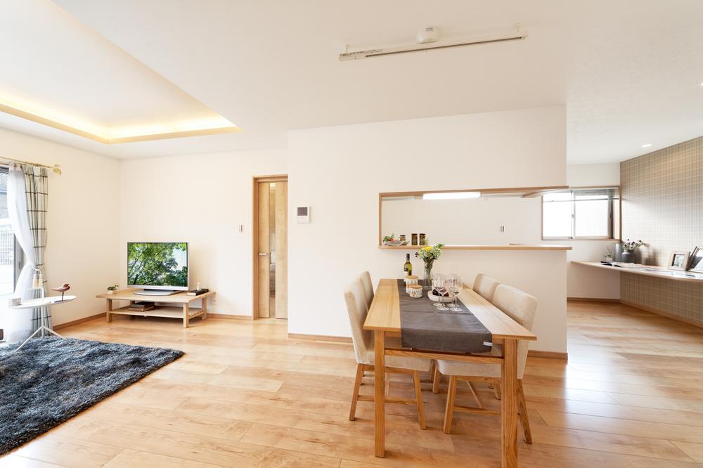 Other. In bright and large living, Family in nature and smile (construction cases)