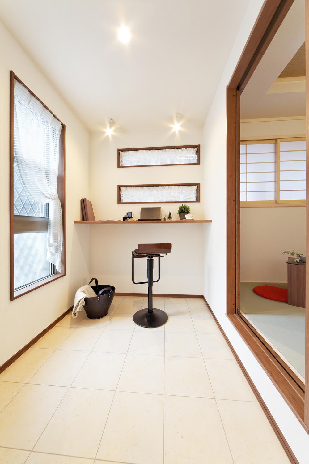 Building plan example (introspection photo). Chilling in between housework. Totteoki relax space.