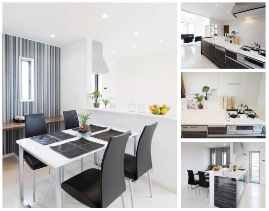 Model house photo. kitchen ・ dining